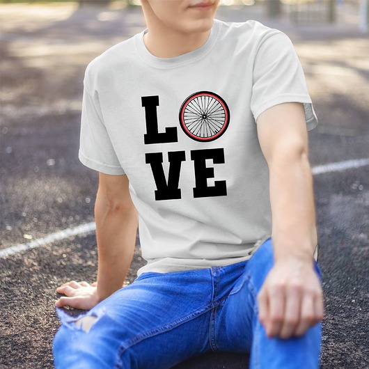 t-shirty męskie Koszulka  z nadrukiem Love bike