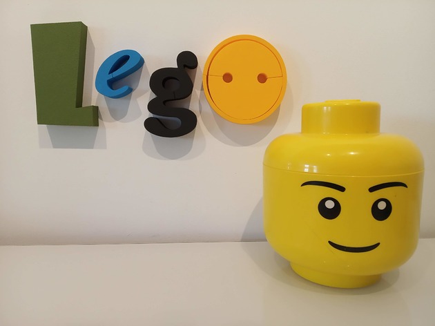 naklejki ścienne do pokoju dziecka Dekoracja 3D  napis LEGO