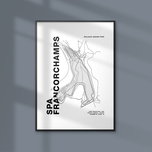 plakaty Plakat Tory wyścigowe - Spa Francorchamps