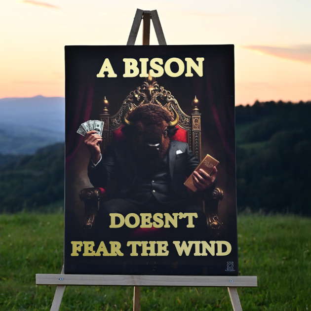 obrazy Pozłacany obraz - BIZON