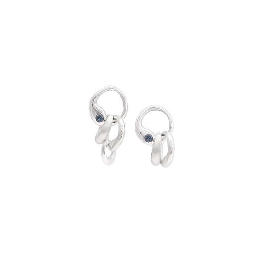 kolczyki srebrne SMOOTH  GEMstone  long/ silver earrings