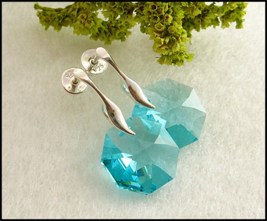 LUXURY- kryształ Swarovski Octagon Antique Green Little Dreamer