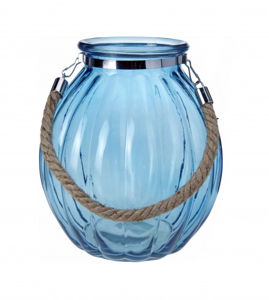 Lampion Glass Ball niebieski MIA home