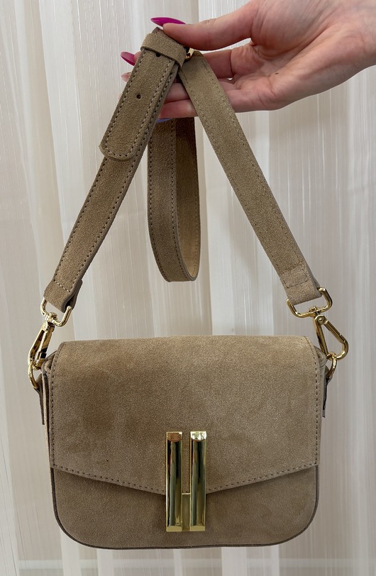 torby na ramię Zamszowa torba Beige