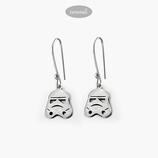 Srebrne kolczyki Szturmowiec - STAR WARS COCONUT