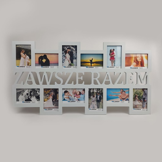 ramki na zdjęcia Multirama ramka na zdjęcia z napisem  Zawsze Razem 12 zdjęć