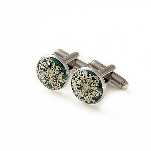 spinki do mankietów Spinki do mankietów z dziką marchwią