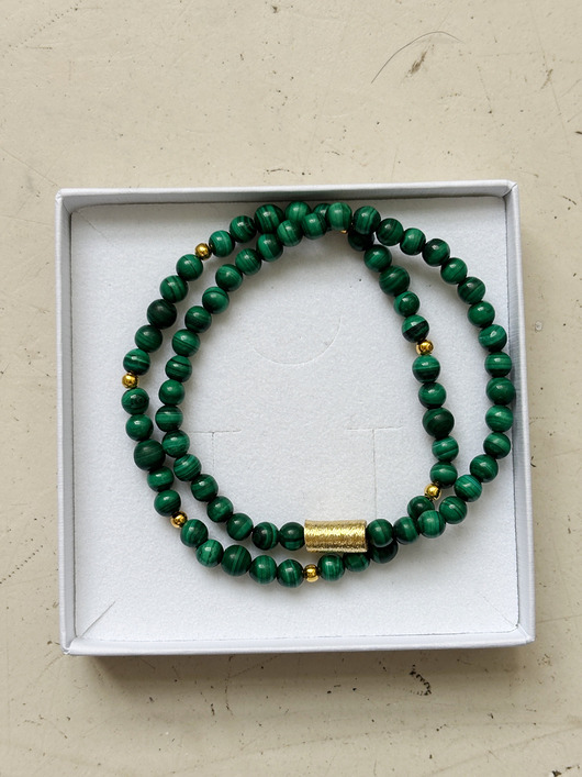 biżuteria męska Zestaw męskich bransoletek Malachit