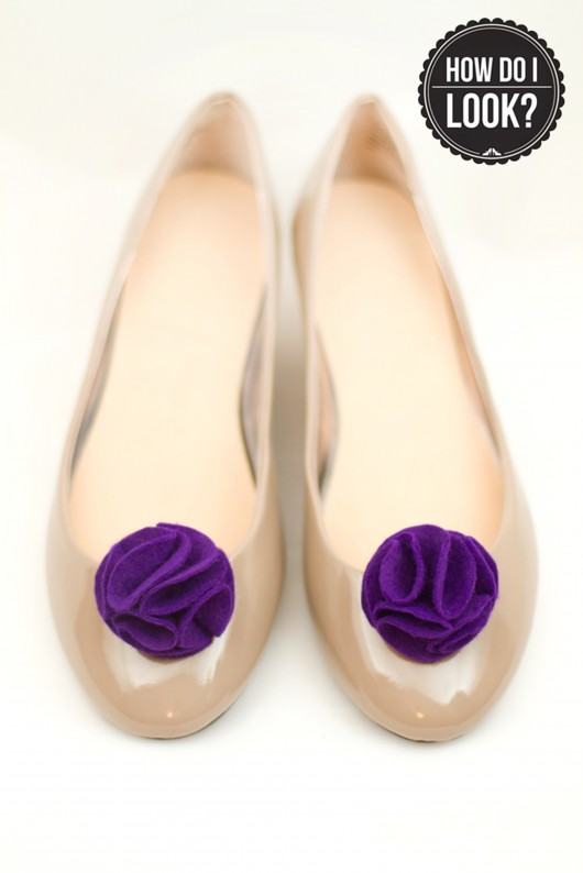 Felt Flower - Violet - klipsy do butów HowDoILook