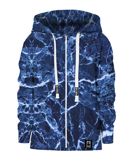 bluzy dla chłopców Bluza Zamek Chłopiec DR.CROW Marble Blue