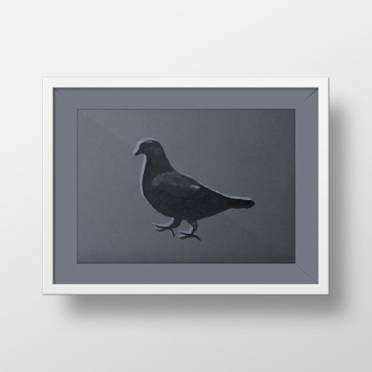 Gołąb i rotunda. Serigrafia barwna. Warsaw Birds