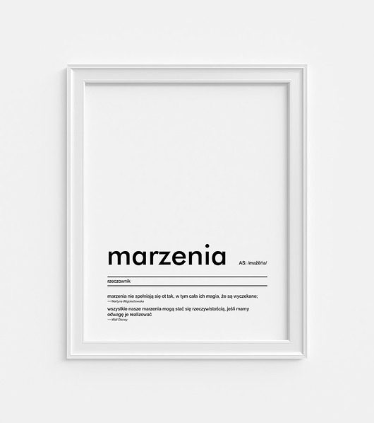 plakaty Plakat - Marzenia A4
