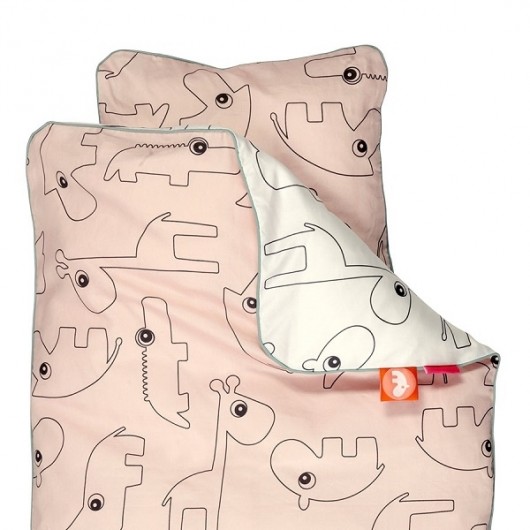 Pościel dziecięca Contour 100x70 różowa MIA home