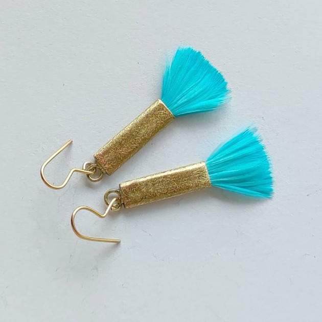 kolczyki z piórami PIÓRKO kolczyki