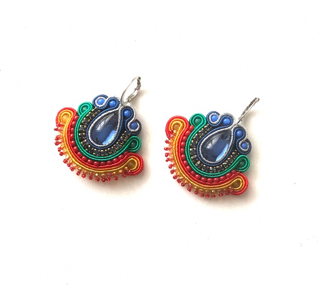 kolczyki soutache Sutaszowe kolczyki FEZ