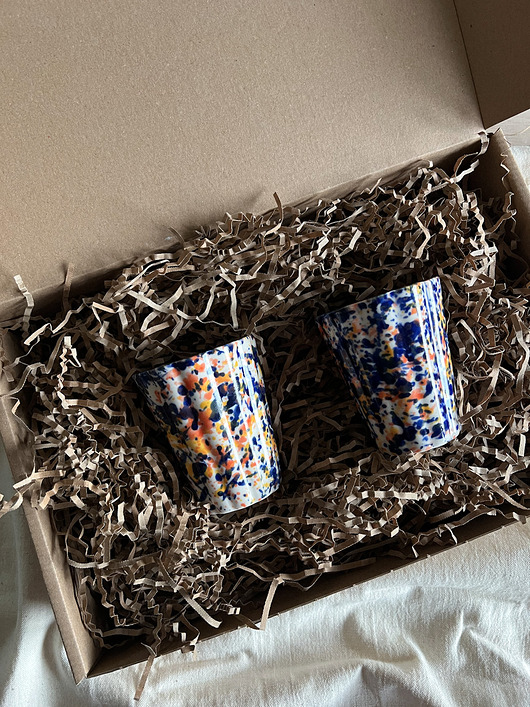 kubki Zestaw prezentowy 2 kubki porcelanowe