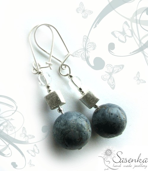 BLUE&SILVER - niebieski koral i srebro sasenka