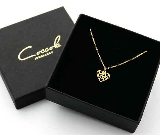 Złoty naszyjnik celebrytka serduszko - srebro Coccola JEWELLERY