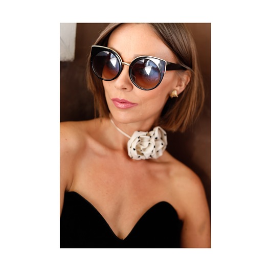chokery Kremowy podwójny choker w gorszki