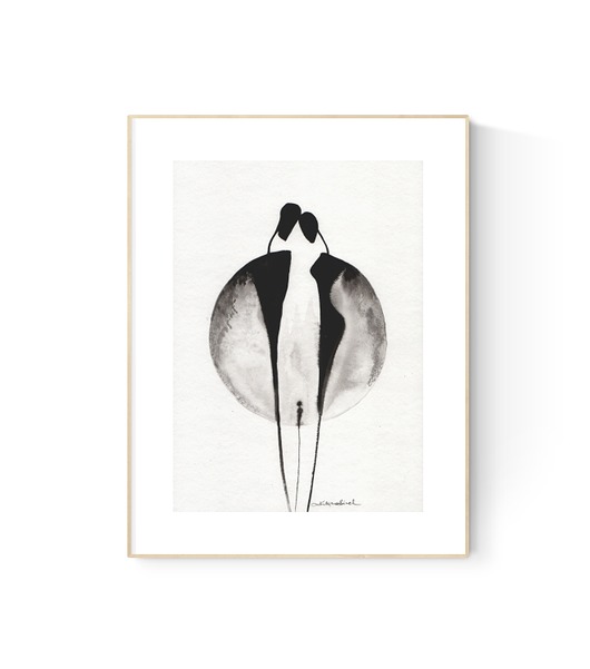 grafika 21X30 cm wykonana ręcznie MiniMalArt