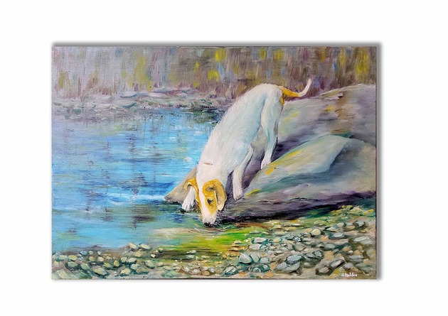 obrazy Pies. Obraz olejny ręcznie malowany.