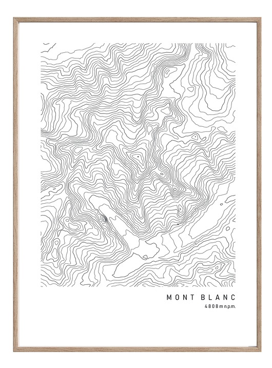 plakaty Francja Włochy Mont Blanc / Korona Ziemi plakat