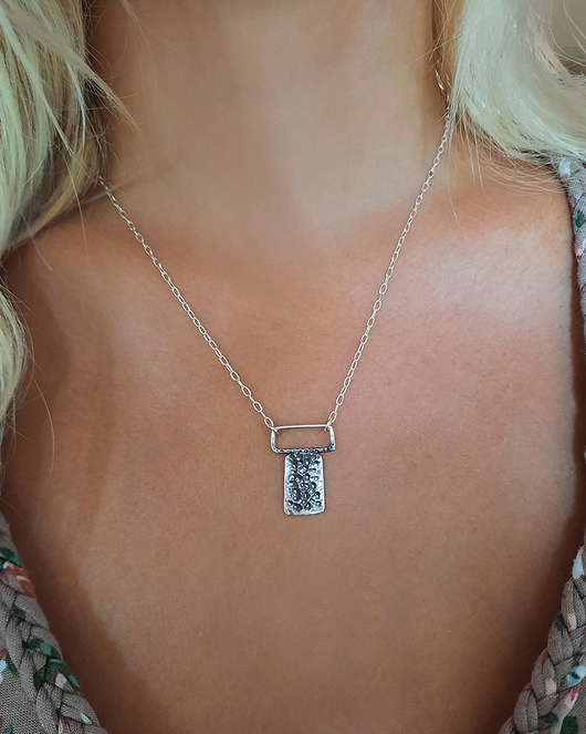 srebrne naszyjniki Naszyjnik Okno