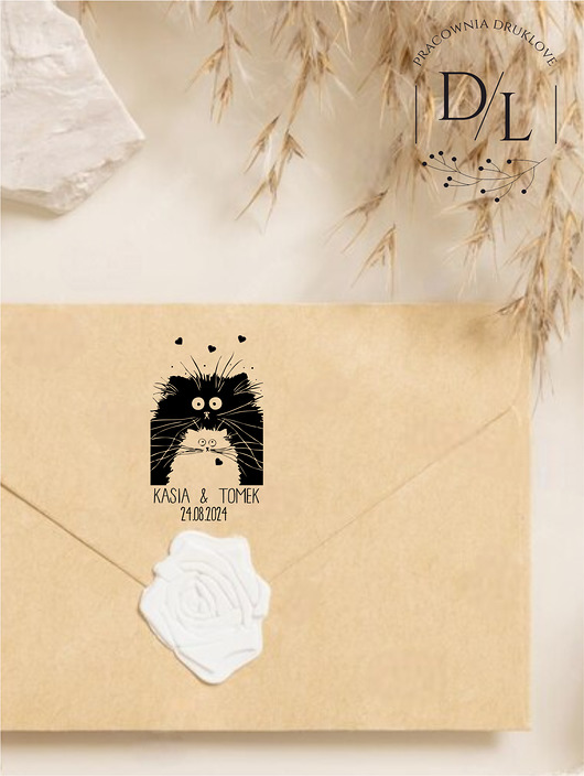 Stempel ex libris personalizowany Kot 26 DrukLove