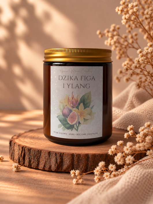 świeczniki i świece Zapachowa świeca sojowa DZIKA FIGA I YLANG