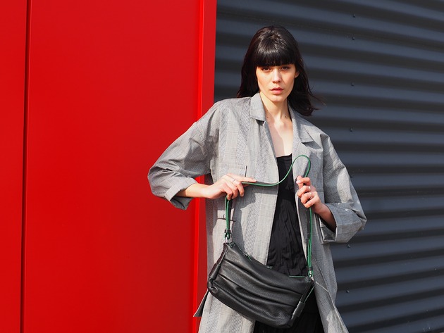torby na ramię Torba skórzana z szerokim paskiem cross body
