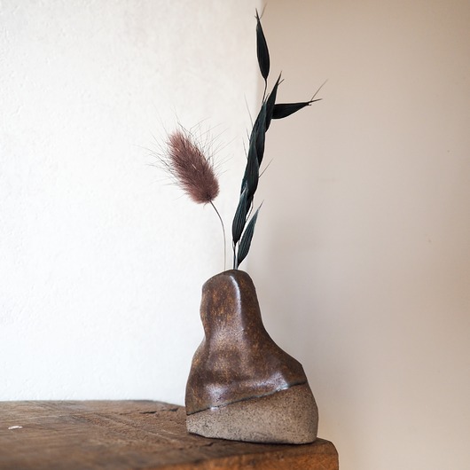 wazony Mały wazon szaro-brązowy