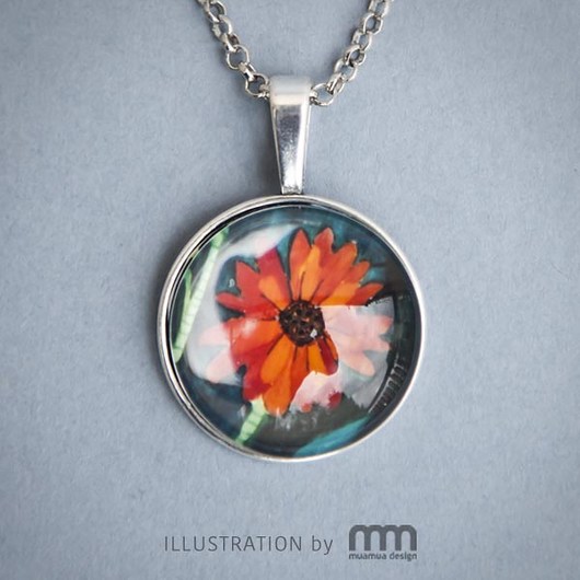 OTANGE FLOWER medalion muamua design