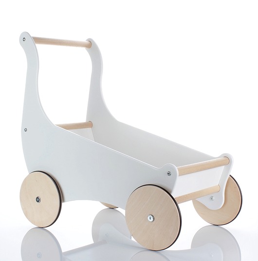 klocki i zabawki drewniane Drewniany wózek / pchacz / chodzik