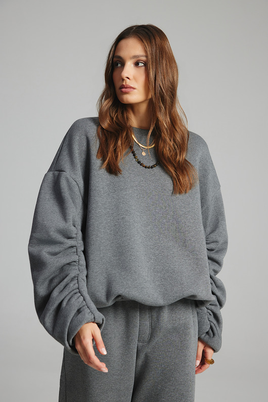 bluza bez kaptura damska Bluza MADISON dark gray