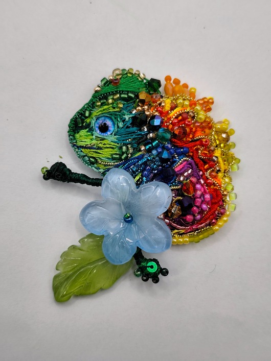 broszki Broszka kameleon