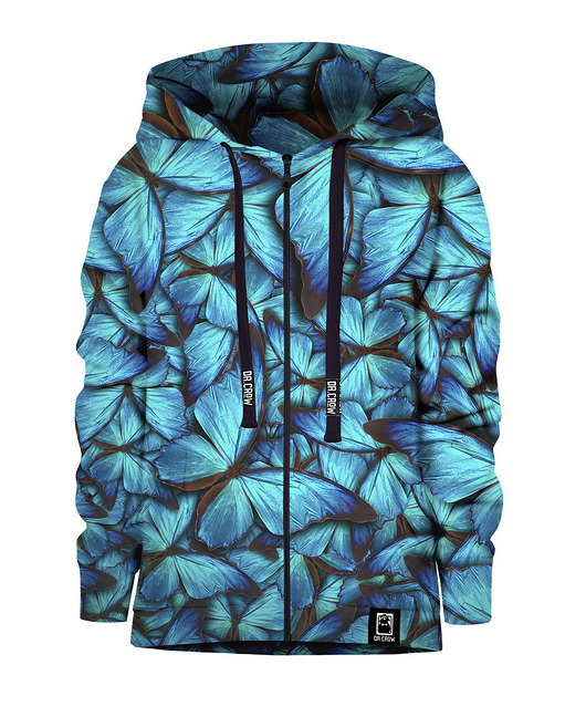 bluzy dla chłopców Bluza Zamek Chłopiec DR.CROW Motyle Blue