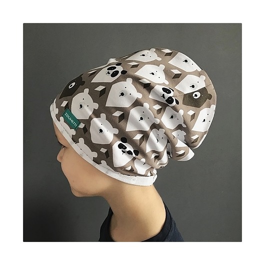 Czapka dresowa dziecięca beanie Niedźwiadki Zdunetti