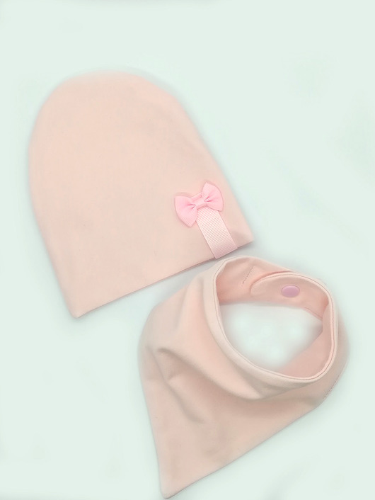 Pudrowy róż baby bazik handmade