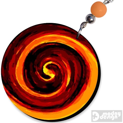 Spirale Pomarańczowy Wir Modny Design