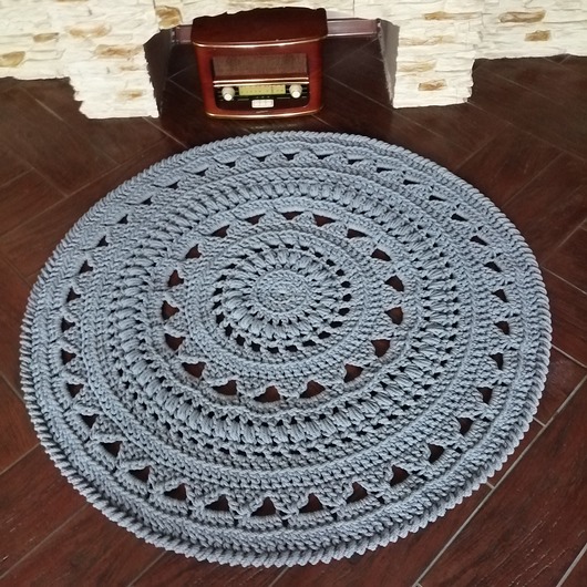 dywany Dywan okrągły szydełkowy boho 100cm