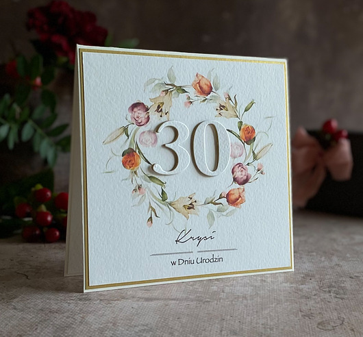 kartki scrapbooking Kartka urodzinowa z kopertą prezentową, BH 65