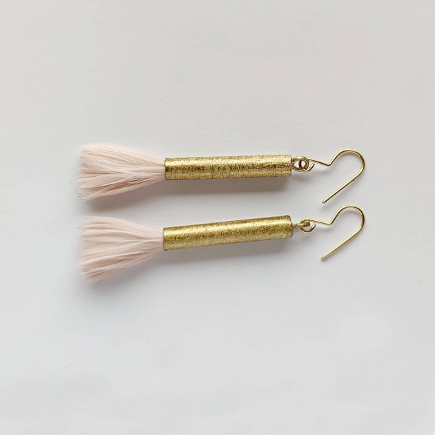 kolczyki z piórami PIÓRKO kolczyki