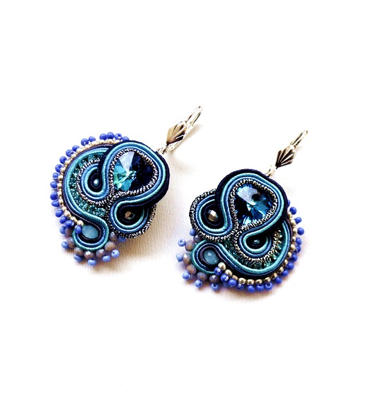 kolczyki soutache Sutaszowe kolczyki FEZ