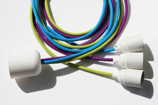 Lampa CableTHREE limonka-fiolet-błękit CablePower