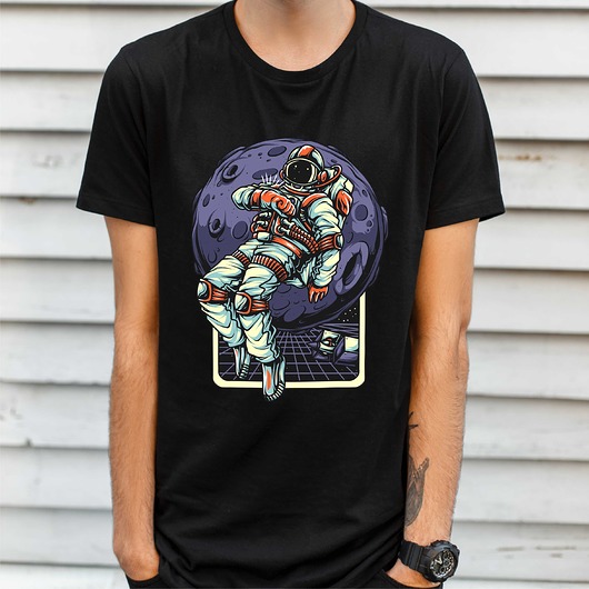 t-shirty męskie Koszulka  z nadrukiem Astronauta