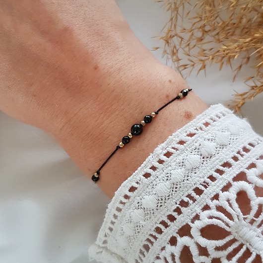 bransoletka z onyksem LEI handmade 