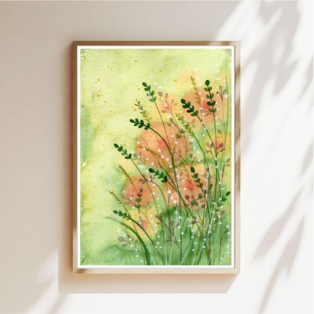 obrazy Oryginalna akwarela. Łąka A5
