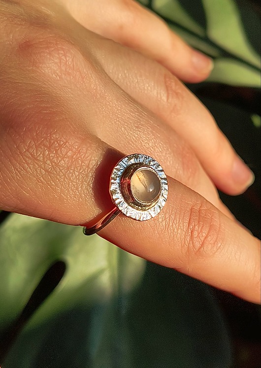 pierścionki srebrne Pierścionek ROSE KWARC RÓŻOWY kamień miłości regilowany, srebro 925