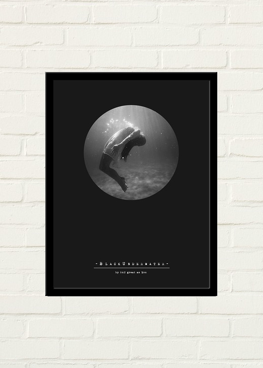 Black Underwater Plakat 70x100 GAU Home