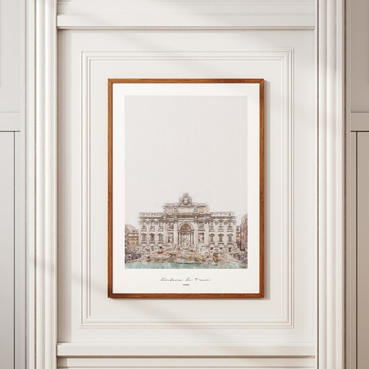 plakaty Plakat Rzym - Fontanna di Trevi